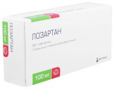 Лозартан-Вертекс, табл. п/о пленочной 50 мг №90