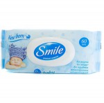 Салфетки влажные детские, Smile Baby (Смайл) 60 шт Бэби ньюборн с клапаном