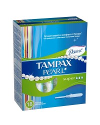 Тампоны, Tampax (Тампакс) №18 Дискрит Перл супер с аппликатором